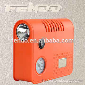DC12V mini plastic air compresor for car with light car air pump for tire